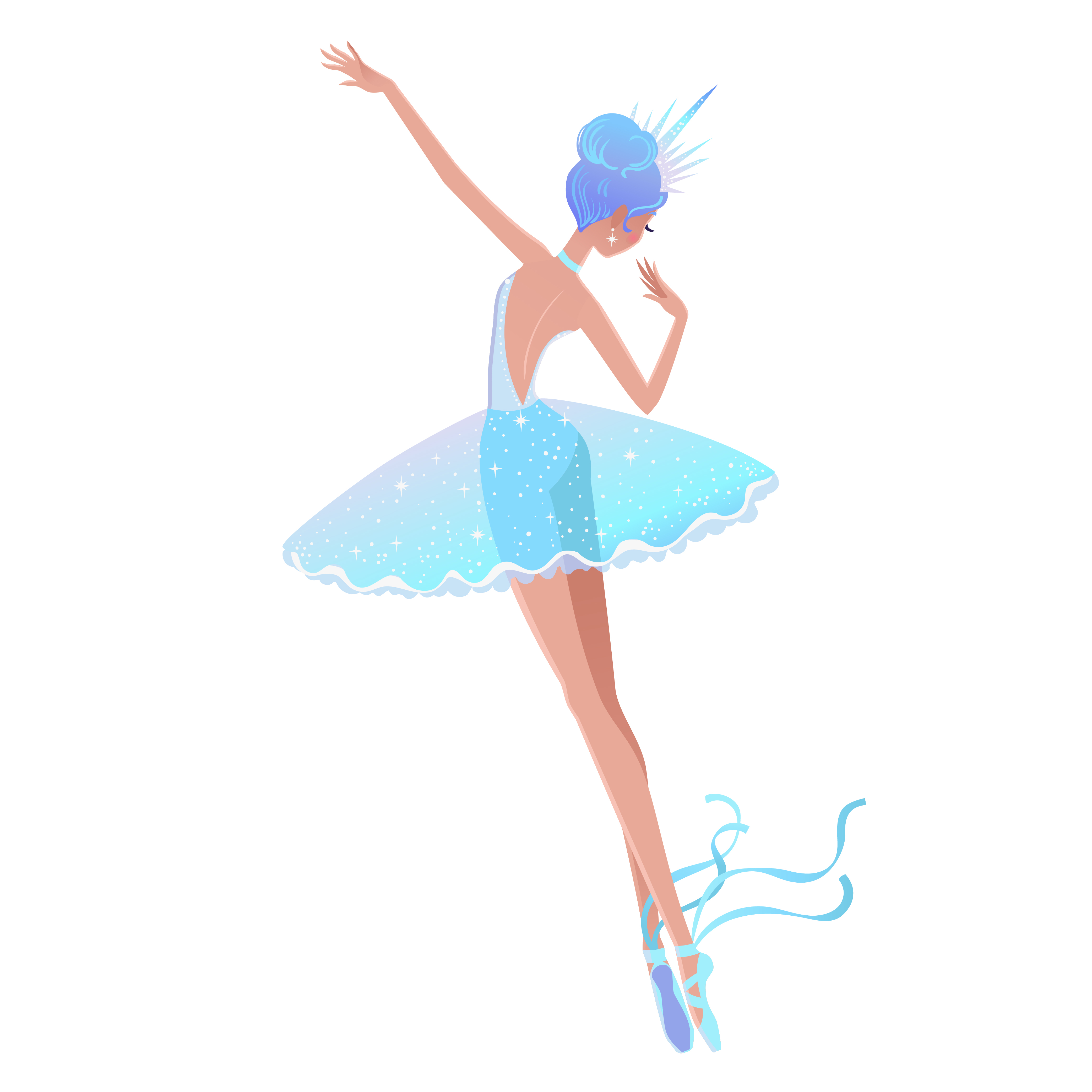 blue ballerina